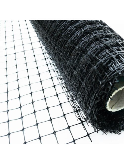 BlackStretchedFencingLargeMesh50mmx50mm