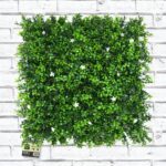 HighQualityWhiteFlowerGreenLivingWallPanel50x50cm