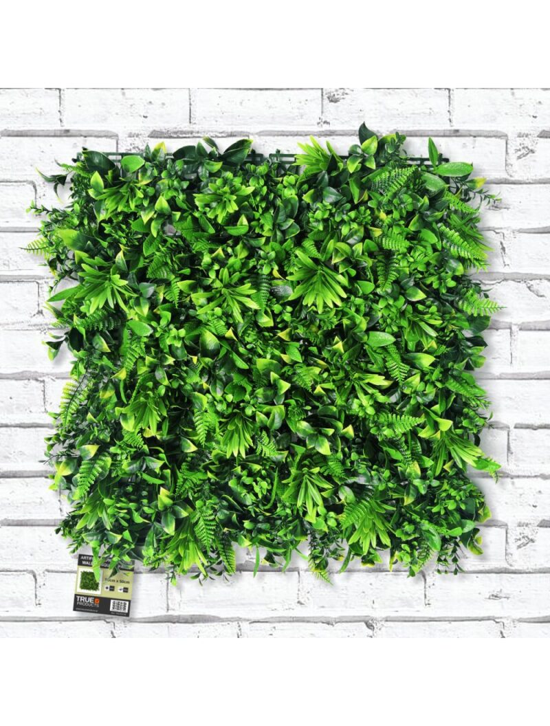 HighQualityWhiteGreenFernLivingWallPanel50x50cm