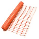 OrangePlasticBarrierMeshFence4kg -50m