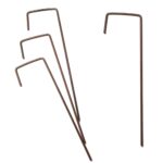 CopperColouredMetalJGroundCoverFixingPins200mm -Packof10