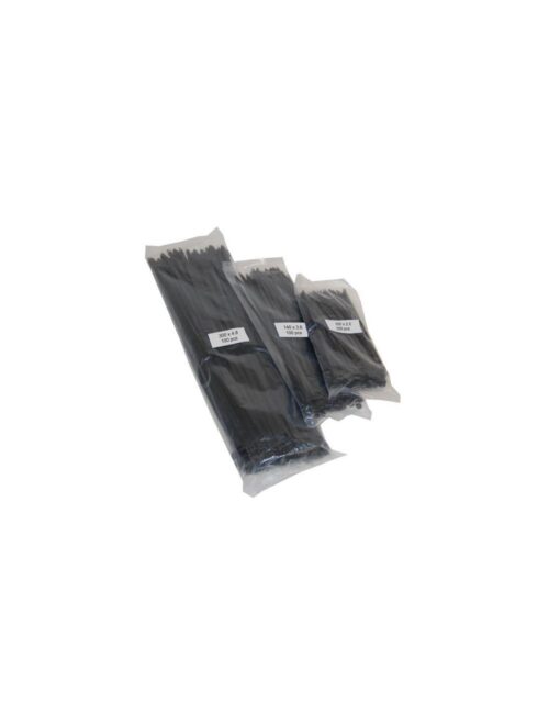 DurableBlackCableTies -Packsof100